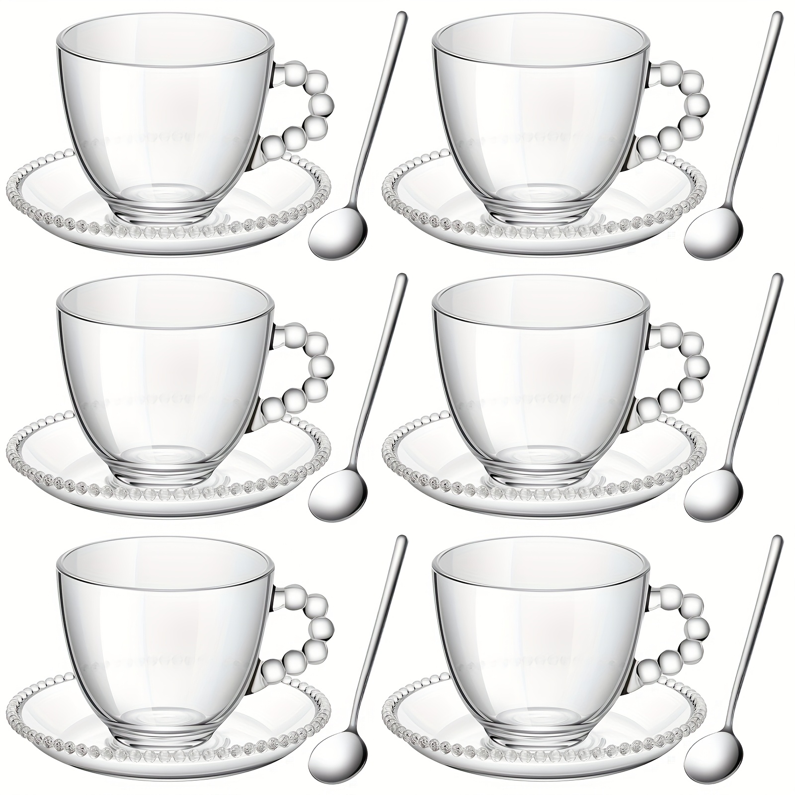 Juice Tea Coffee - Collection of 6 Transparent Coffee Mugs