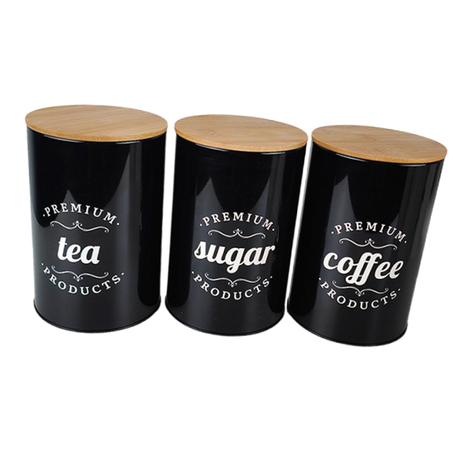 Coffee Tea Sugar Canisters - Tinplate Coffee Tea Sugar Storage Jars