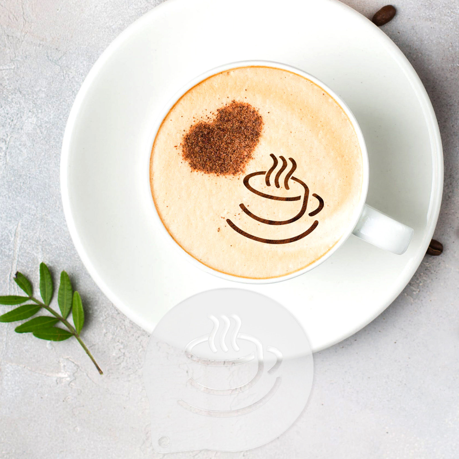 Coffee Stencil Art - Acrylic Coffee Stencil Latte Cappuccino Pattern