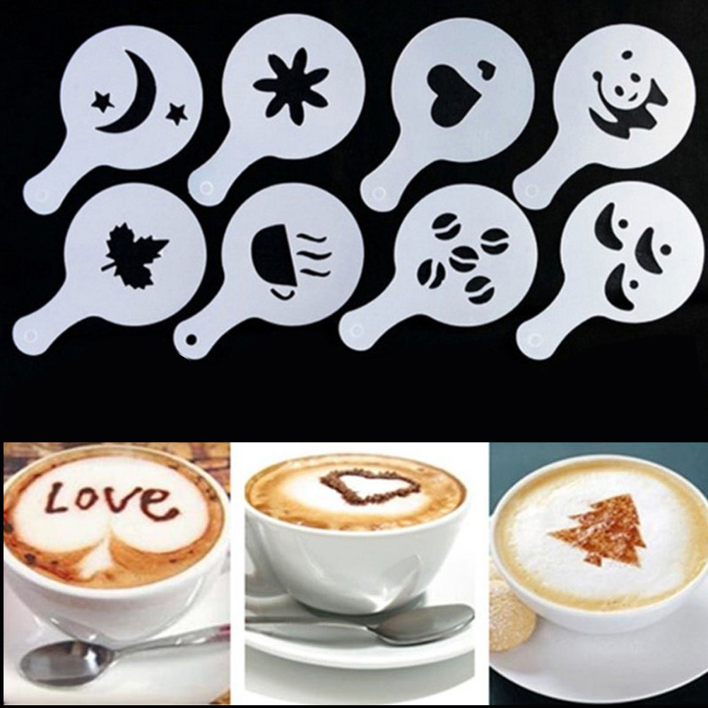 Coffee Stencil Art - 16Pcs Coffee Stencils for Latte Art