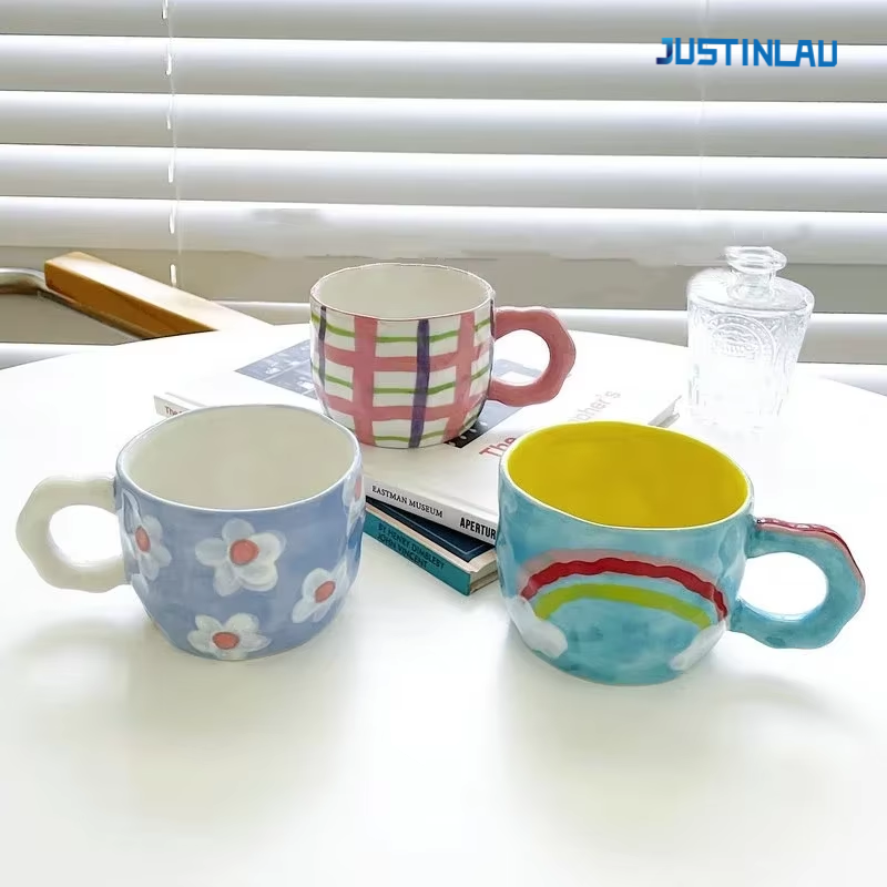 Coffee Tea Flower - JUSTINLAU Cute Hand Pinched Irregular Ceramic