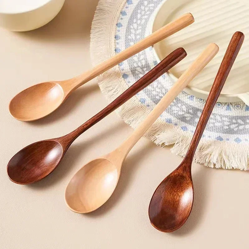 Tea Coffee Utensils - 1/2pcs Wooden Spoon Kitchen Cooking Utensil