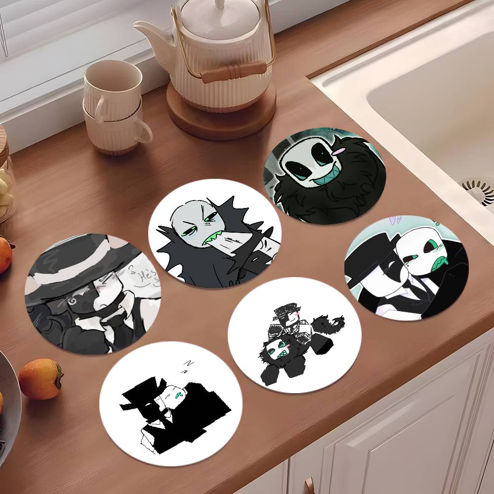 Coffee X Tea - Funny Artful X Pursuer Coasters 10cm