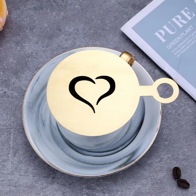 4pcs Stainless Steel Coffee St - Coffee Stencil Art incelemesi ve fiyatı