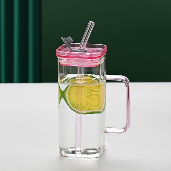 1 Pcs Pink Glass Cup, 6 Col Sq - Juice Tea Coffee incelemesi ve fiyatı