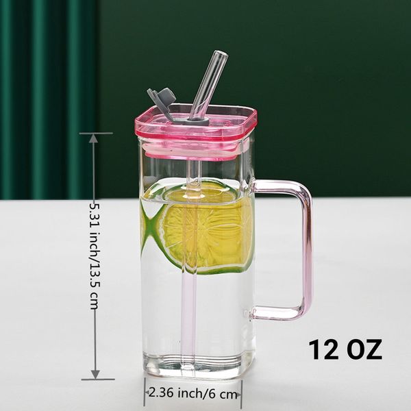 1 Pcs Pink Glass Cup, 6 Col Sq - Juice Tea Coffee incelemesi ve fiyatı