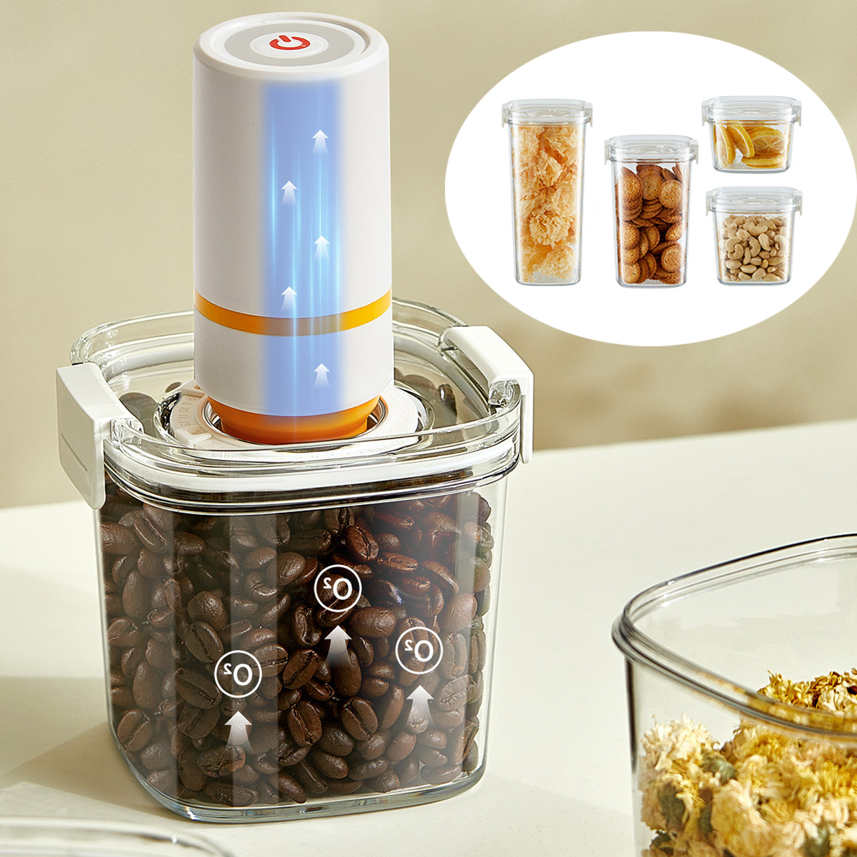 Vacuum Sealed Tank Coffee Bean - Coffee Tea Canister Set incelemesi ve fiyatı