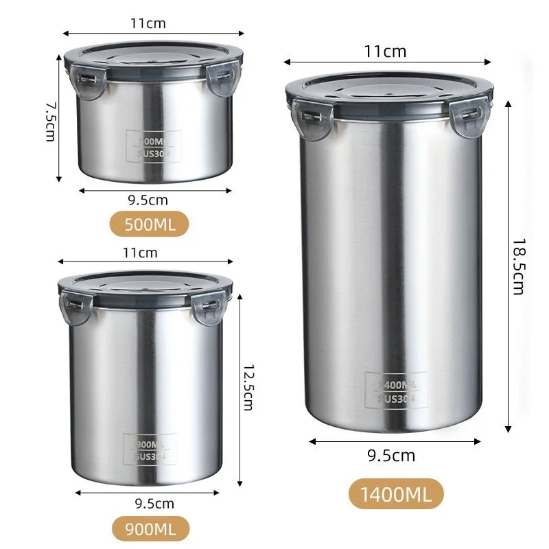 Stainless Steel Food Container - Coffee Tea Sugar Container Set incelemesi ve fiyatı