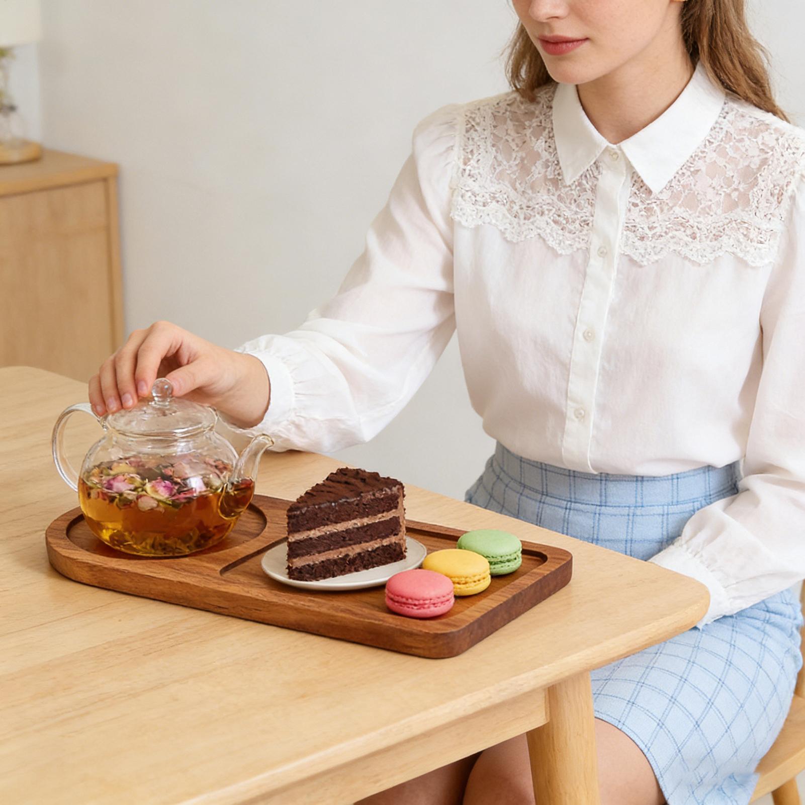 Wood Serving Tray Aesthetic Ru - Coffee & Tea Garden Lincoln Menu incelemesi ve fiyatı