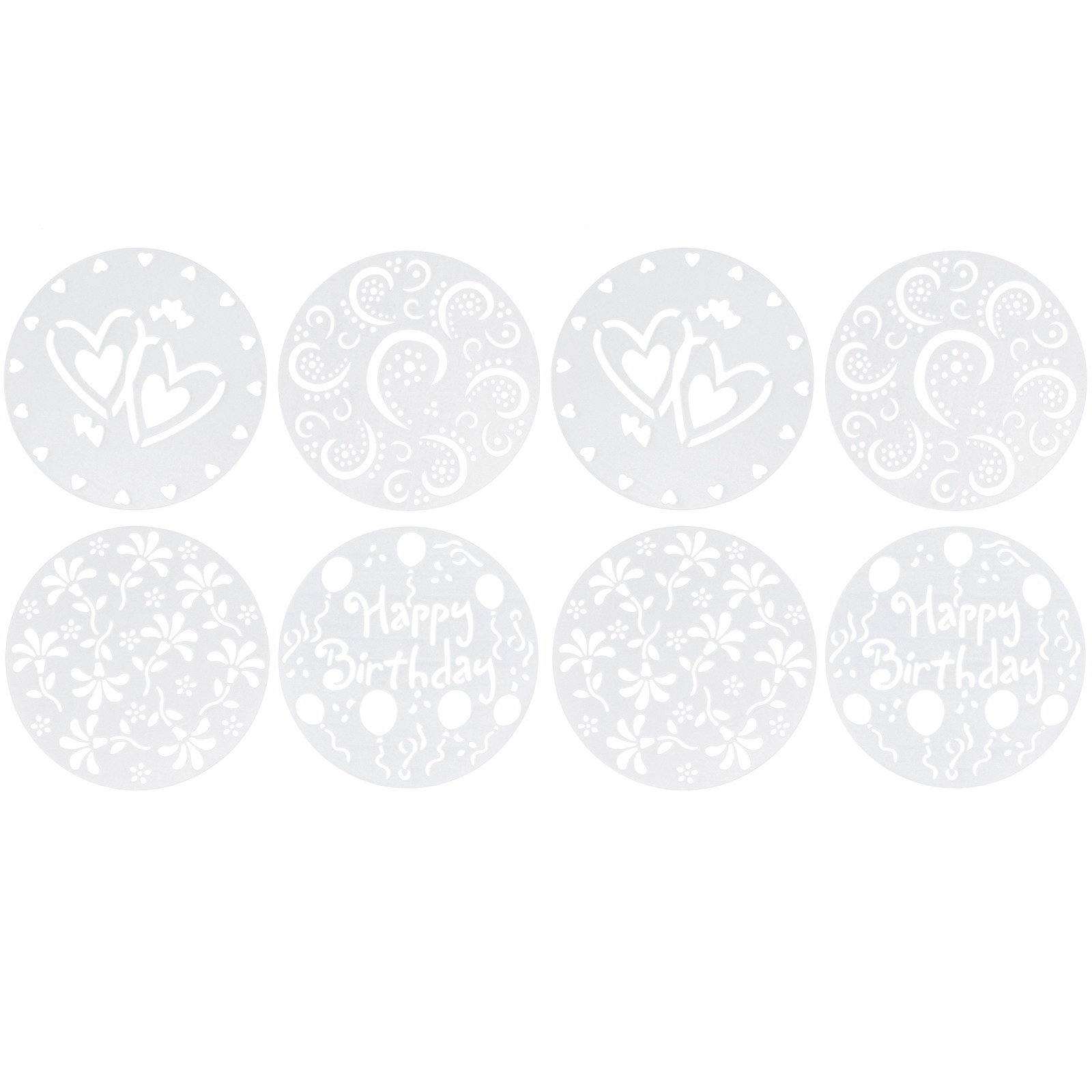 8Pcs Hollow DIY Cake Spray Ste - Coffee Stencil Art incelemesi ve fiyatı