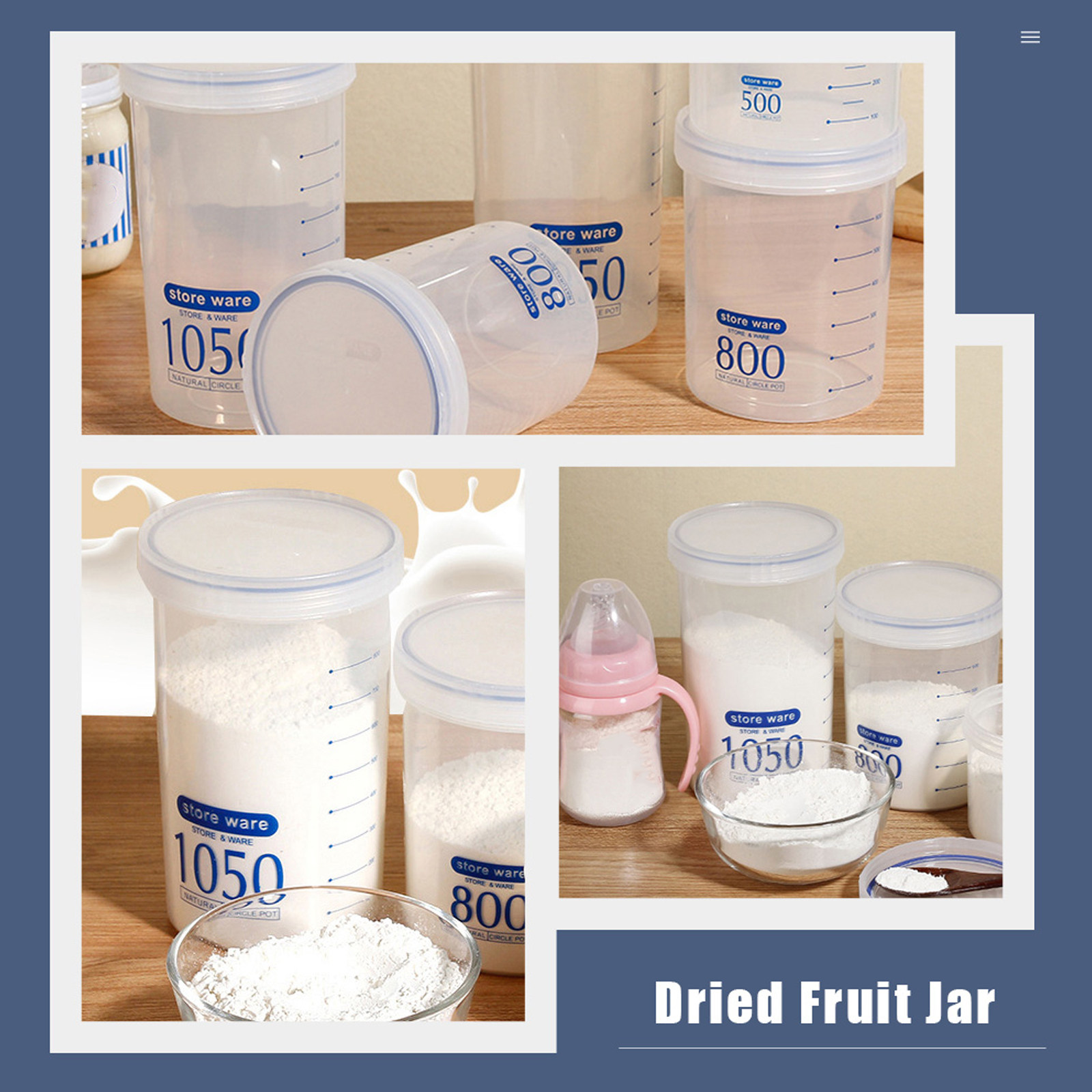 2Pcs Protein Powder Storage Ca - Coffee Tea Sugar Canisters incelemesi ve fiyatı