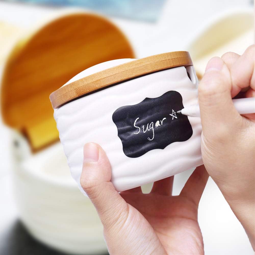 Ceramic Salt Cellars with Lids - Coffee Tea Sugar incelemesi ve fiyatı