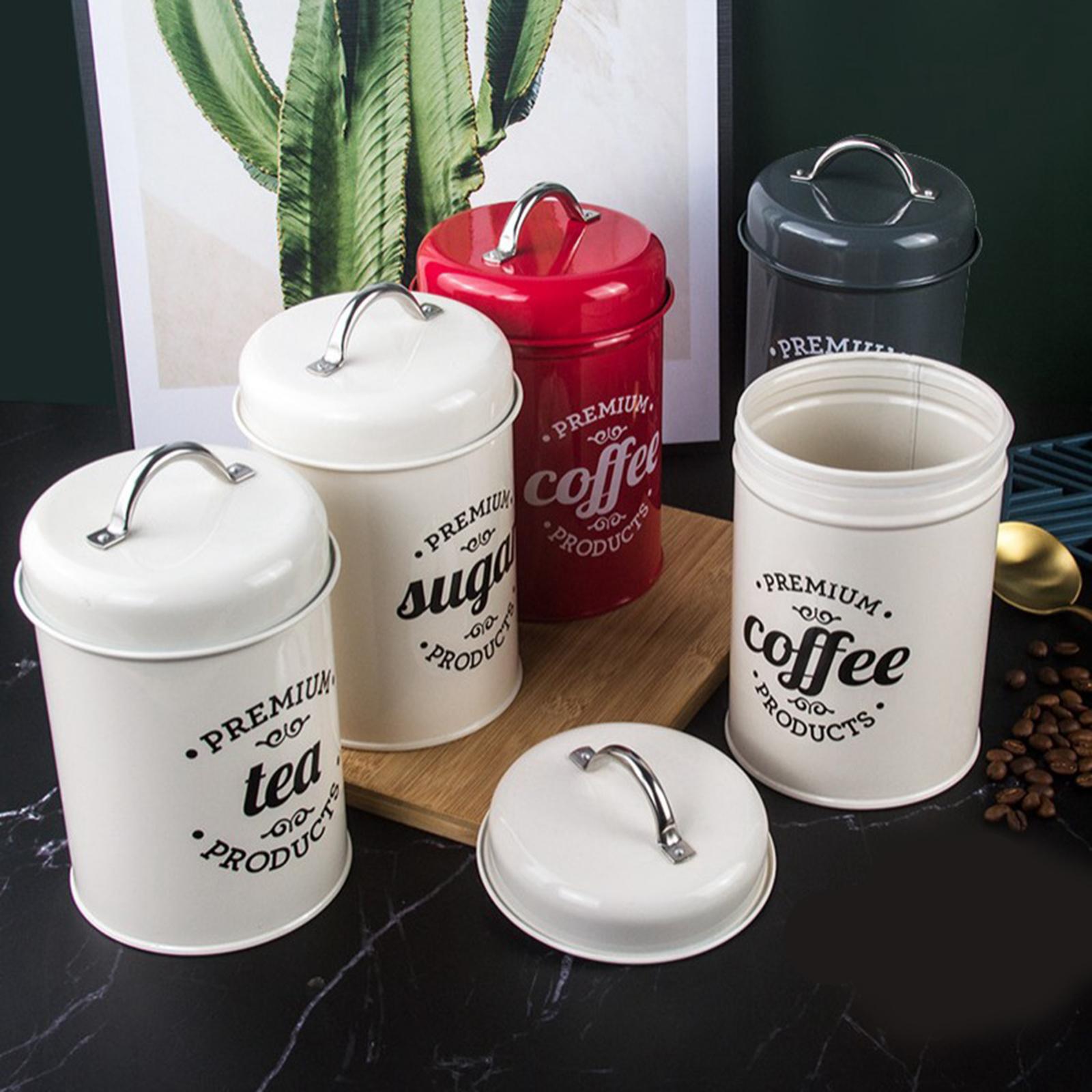 Metal Canisters for Kitchen St - Coffee Tea Sugar Container Set incelemesi ve fiyatı