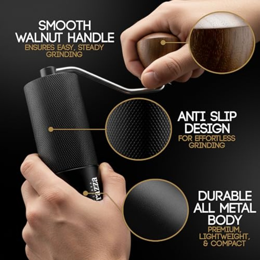 Manual Coffee Grinder, Conical - Coffee & Tea Garden Lincoln Menu incelemesi ve fiyatı