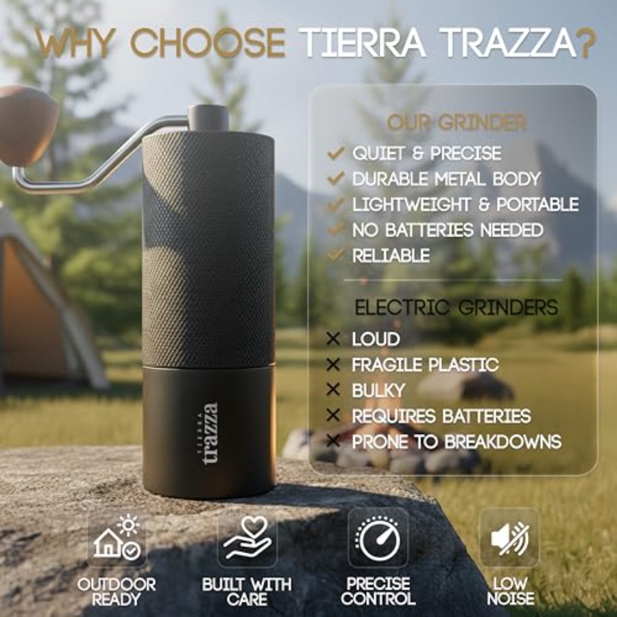 Manual Coffee Grinder, Conical - Coffee & Tea Garden Lincoln Menu incelemesi ve fiyatı
