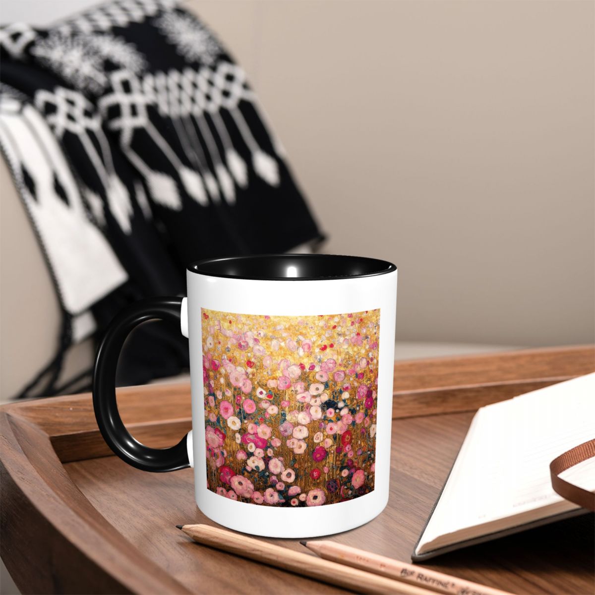 Gustav Klimt Pink Flower Garde - Coffee Tea For Garden incelemesi ve fiyatı
