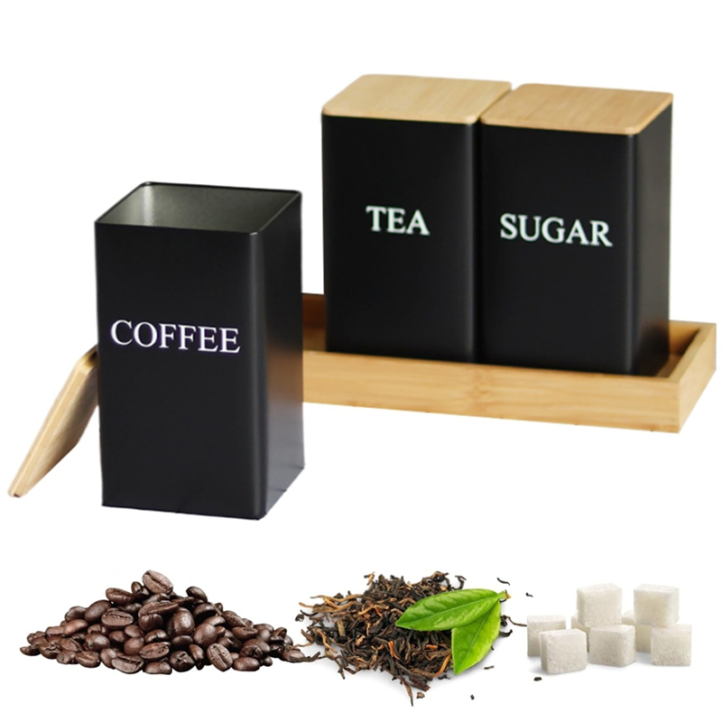 3PCS Set Tea Coffee Sugar Cani - Coffee Tea Sugar Container Set incelemesi ve fiyatı