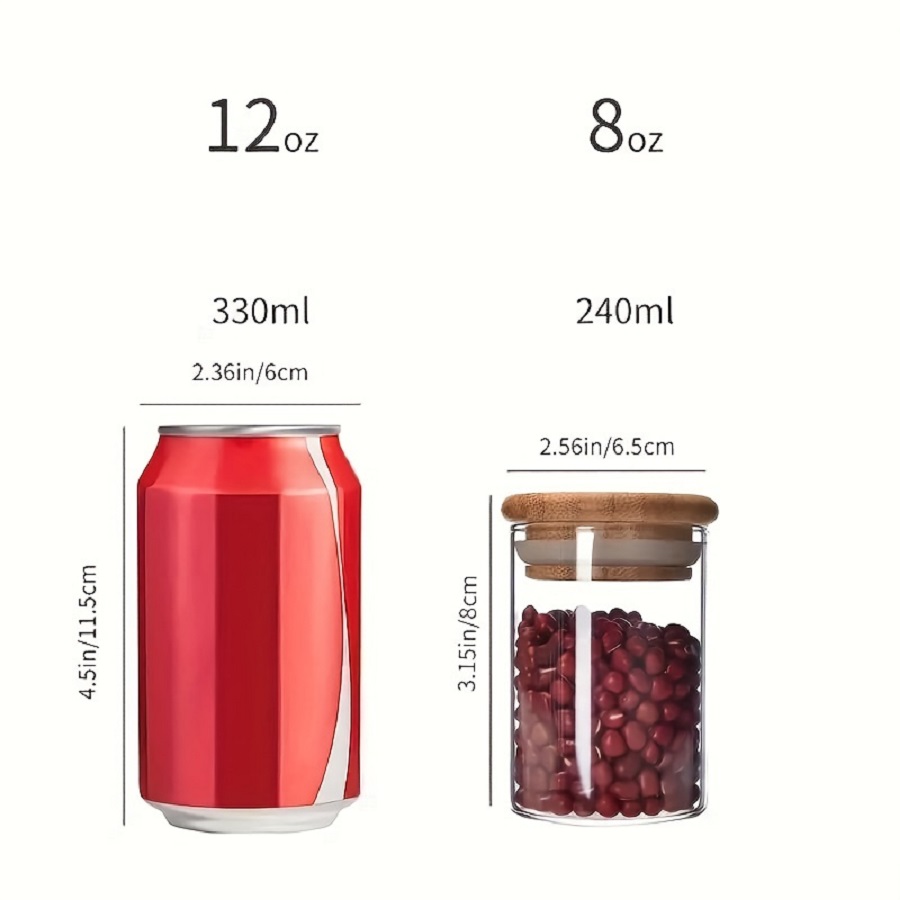 12pcs/set Airtight Glass Stora - Coffee Tea Sugar Container Set incelemesi ve fiyatı