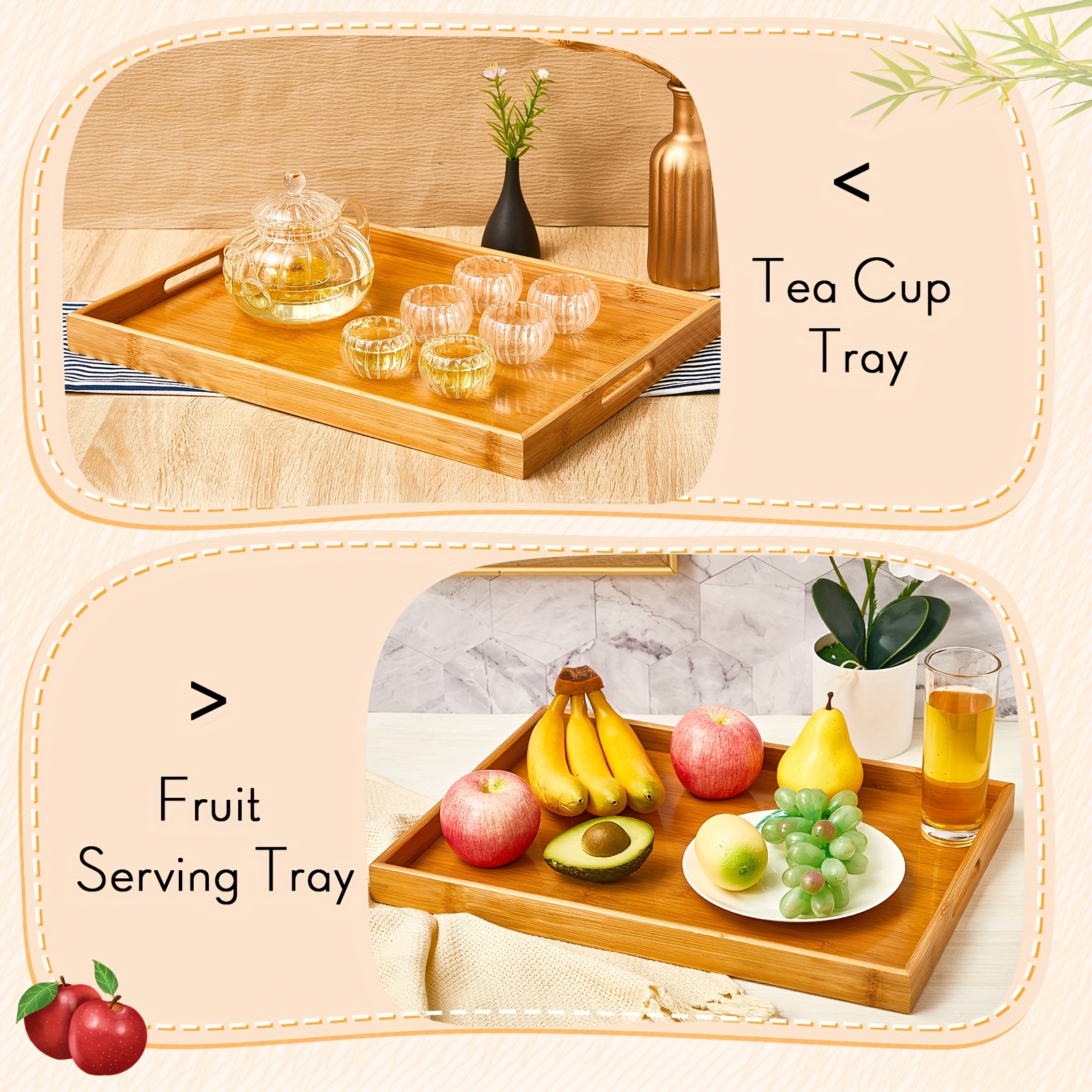 4pcs 18 X 13 X 1.4in Large Bam - Coffee X Tea incelemesi ve fiyatı