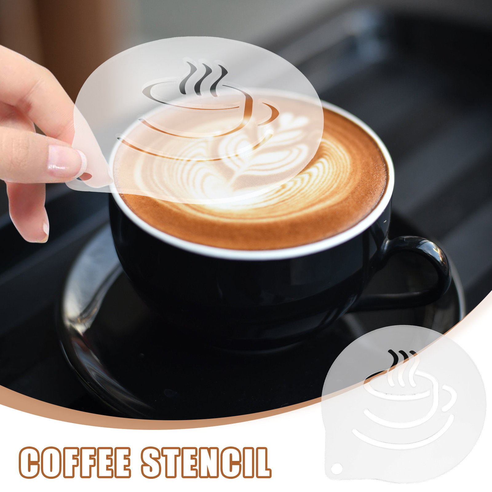 Acrylic Coffee Stencil Latte C - Coffee Stencil Art incelemesi ve fiyatı