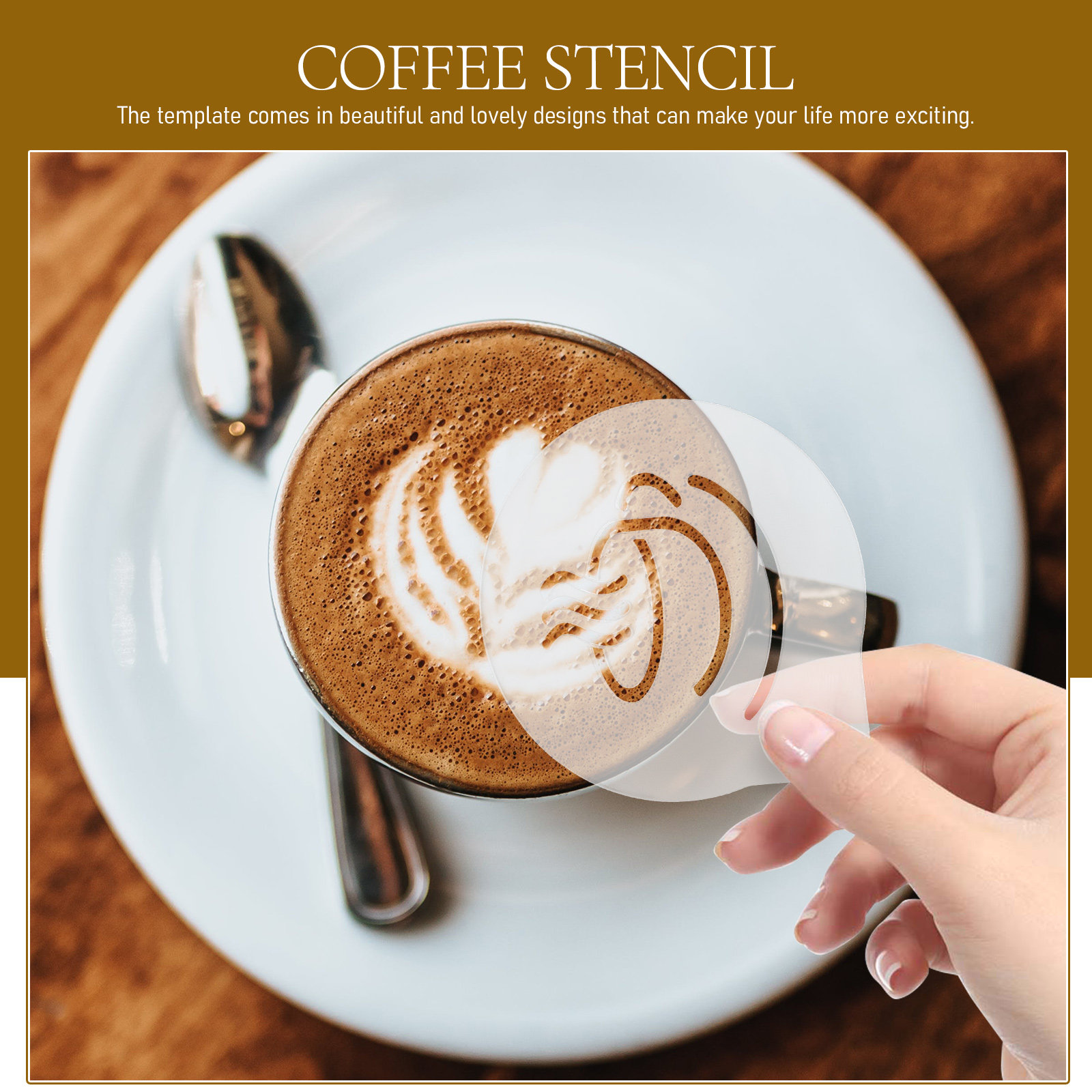 Acrylic Coffee Stencil Latte C - Coffee Stencil Art incelemesi ve fiyatı