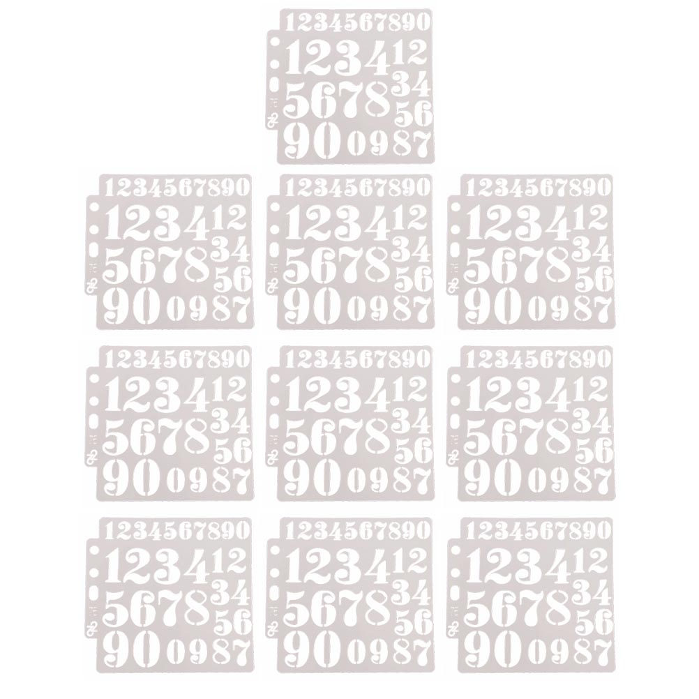 10Pcs Drawing Stencils Number  - Coffee Stencil Art incelemesi ve fiyatı