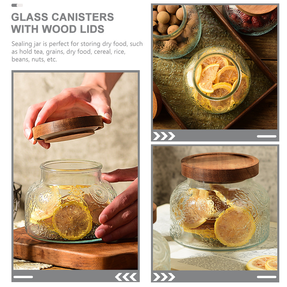 Glass Storage Jar Sealed Canis - Coffee Tea Sugar Canisters incelemesi ve fiyatı