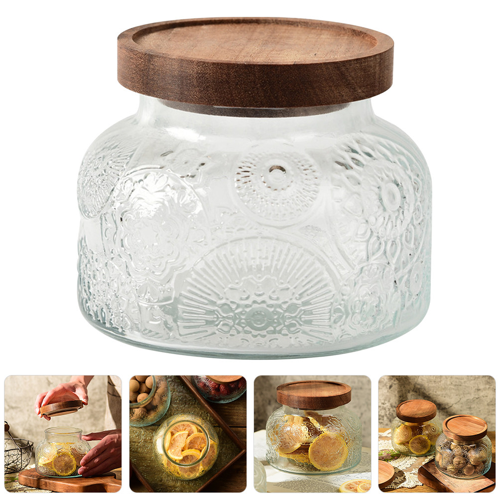 Glass Storage Jar Sealed Canis - Coffee Tea Sugar Canisters incelemesi ve fiyatı