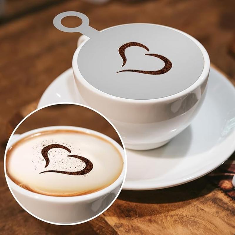 4Pcs/Set Stainless Steel Coffe - Coffee Stencil Art incelemesi ve fiyatı