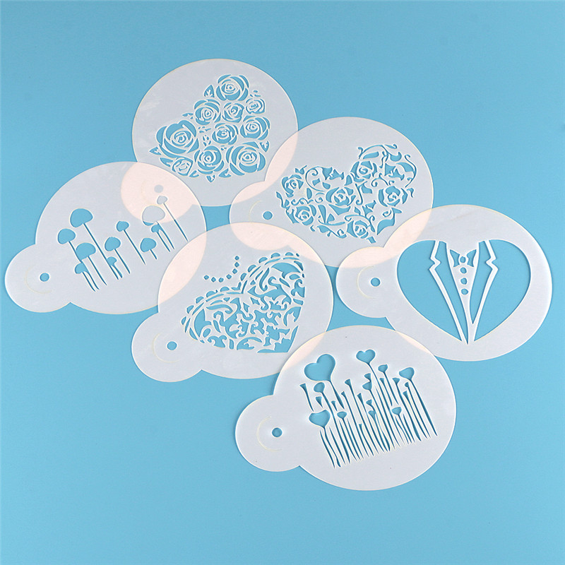 Aomily 6pcs/Set Valentine's Da - Coffee Stencil Art incelemesi ve fiyatı