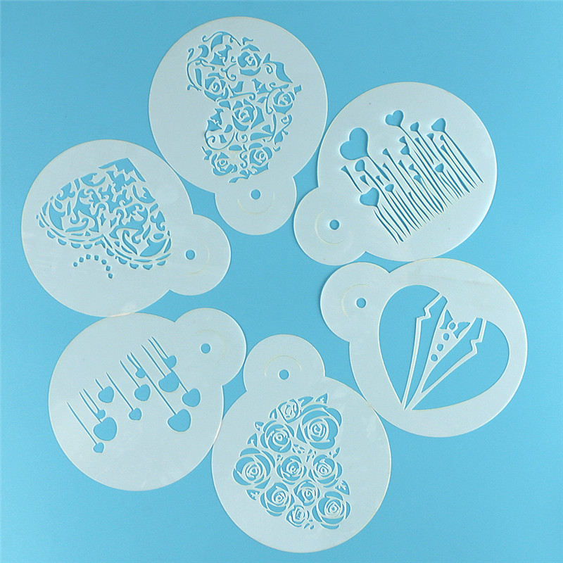 Aomily 6pcs/Set Valentine's Da - Coffee Stencil Art incelemesi ve fiyatı