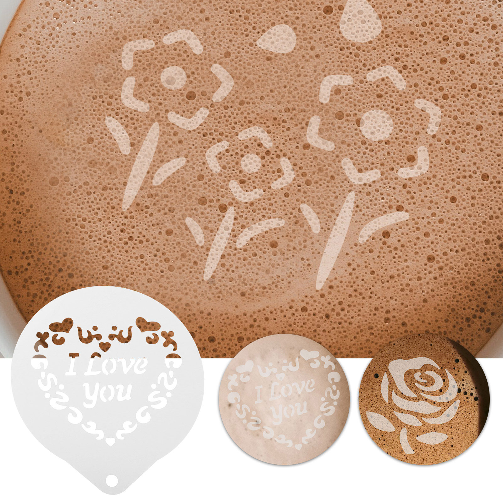 6Pcs Latte Art Stencils Stainl - Coffee Stencil Art incelemesi ve fiyatı