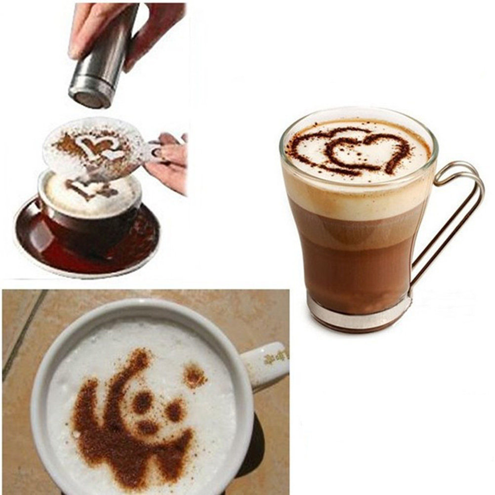 16Pcs Coffee Stencils for Latt - Coffee Stencil Art incelemesi ve fiyatı