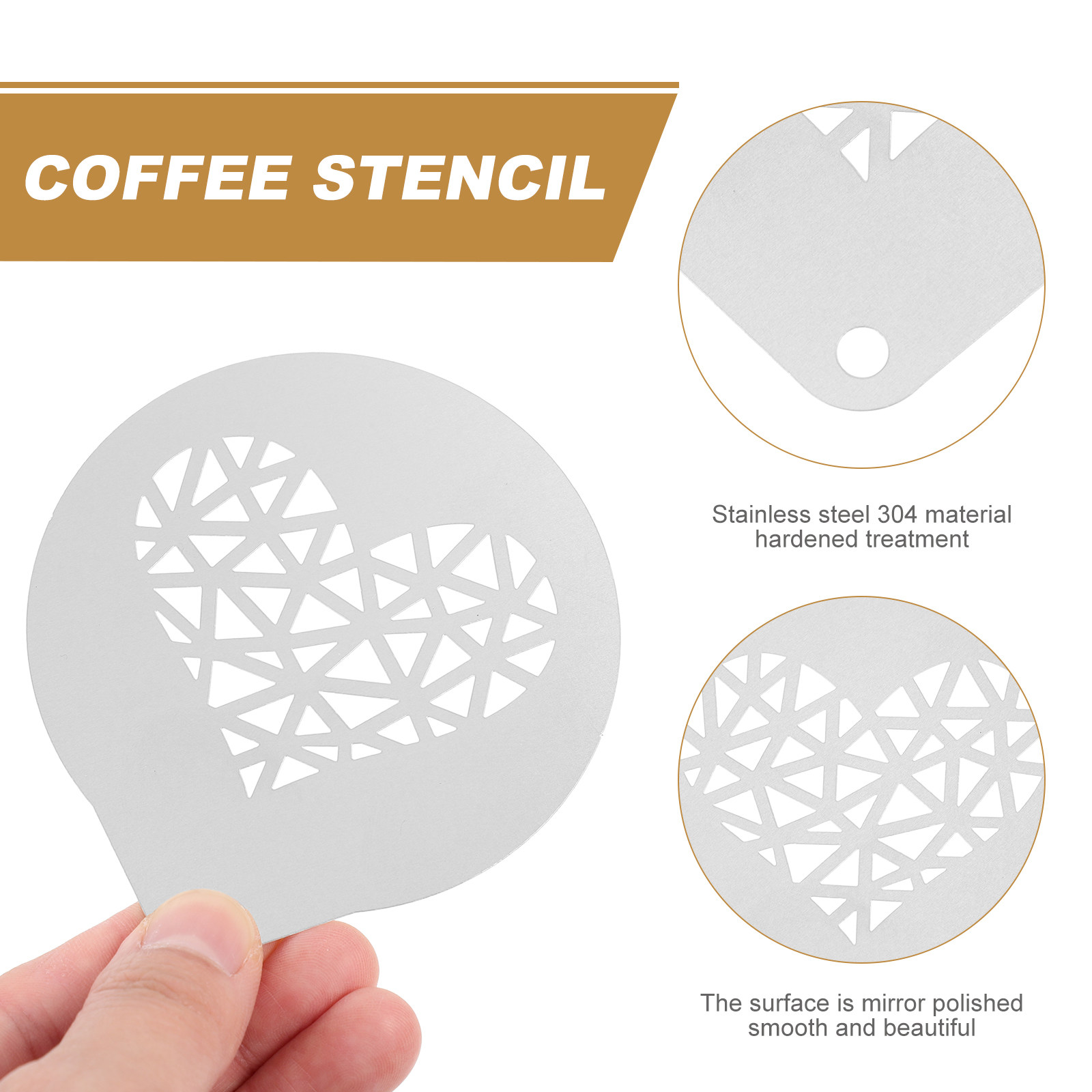 3Pcs Coffee Stencils Creative  - Coffee Stencil Art incelemesi ve fiyatı