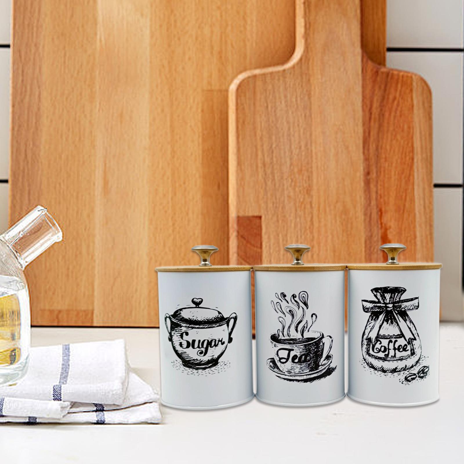 3Pcs Sealed Coffee Canister Se - Coffee Tea Sugar Canisters incelemesi ve fiyatı
