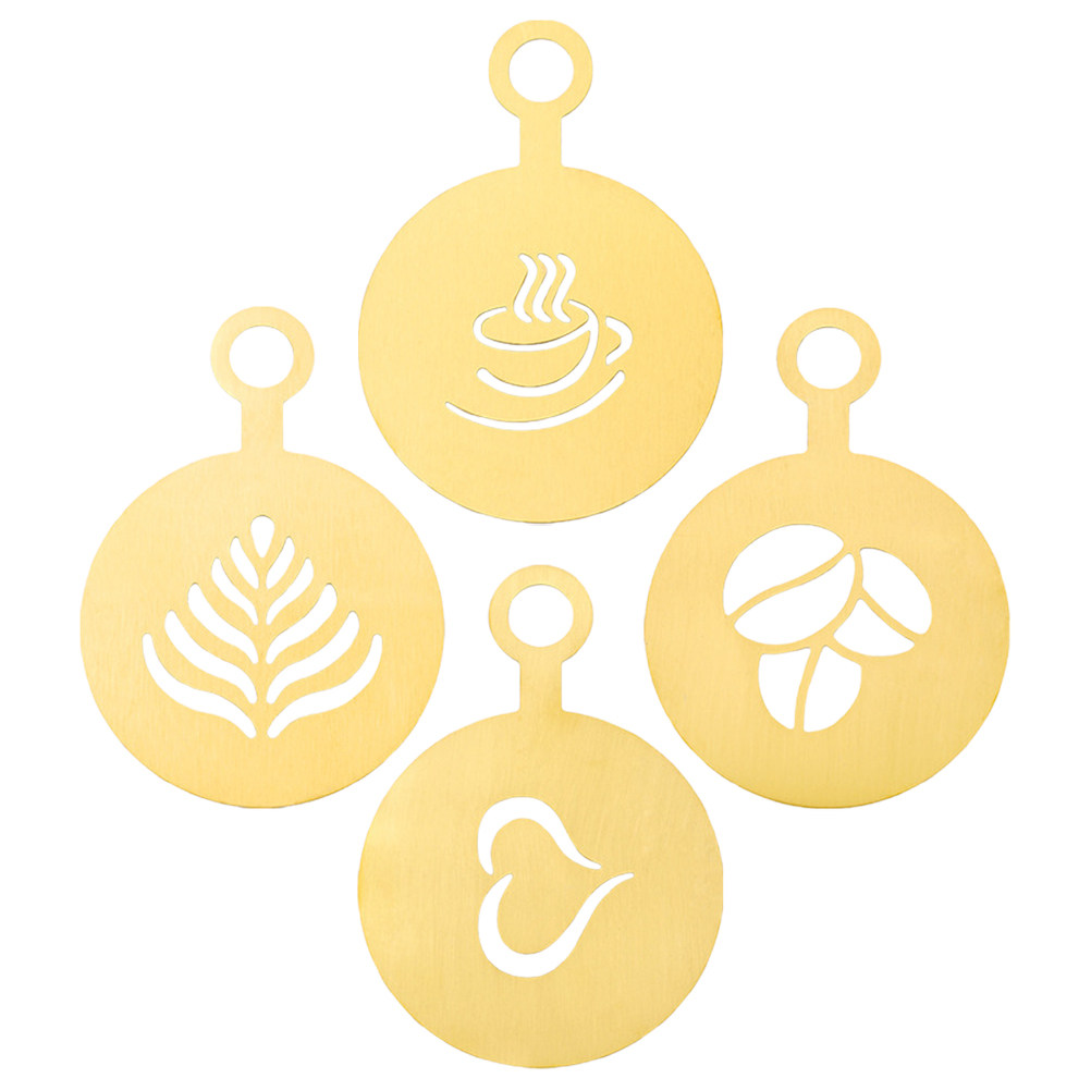 4Pcs Stainless Steel Coffee De - Coffee Stencil Art incelemesi ve fiyatı