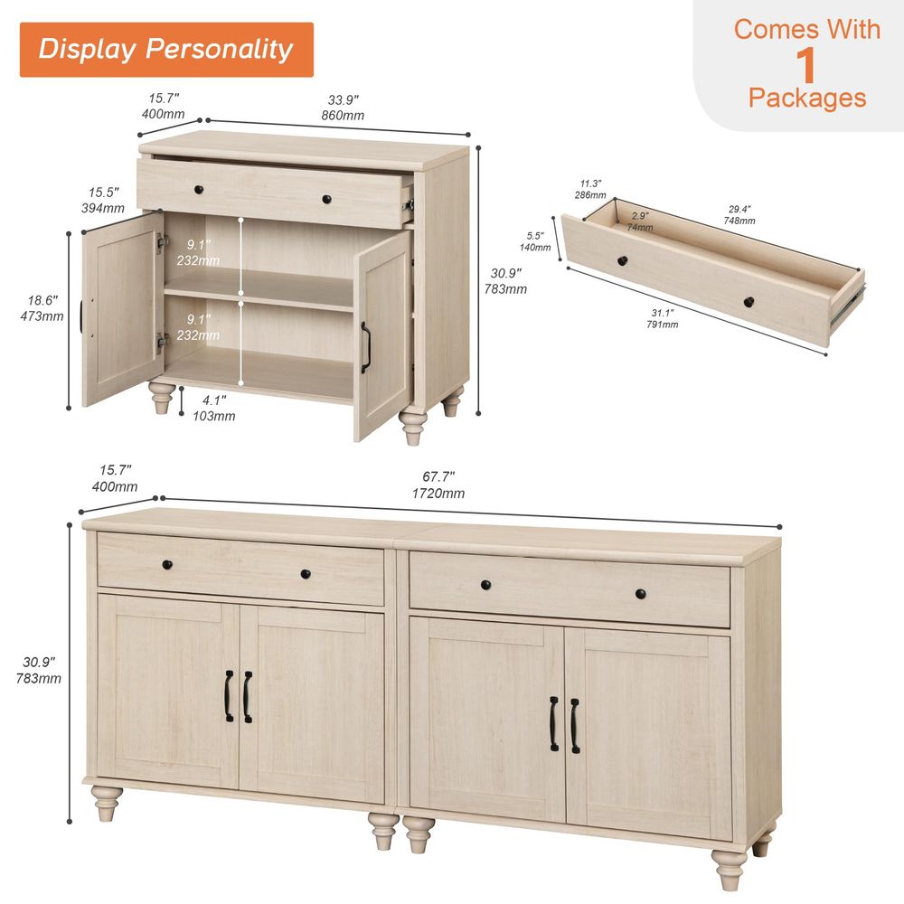 Buffet Cabinet with 4 Doors an - Coffee & Tea Garden Lincoln Menu incelemesi ve fiyatı