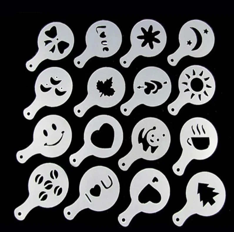 16Pcs/Set Coffee Mold Latte Ca - Coffee Stencil Art incelemesi ve fiyatı