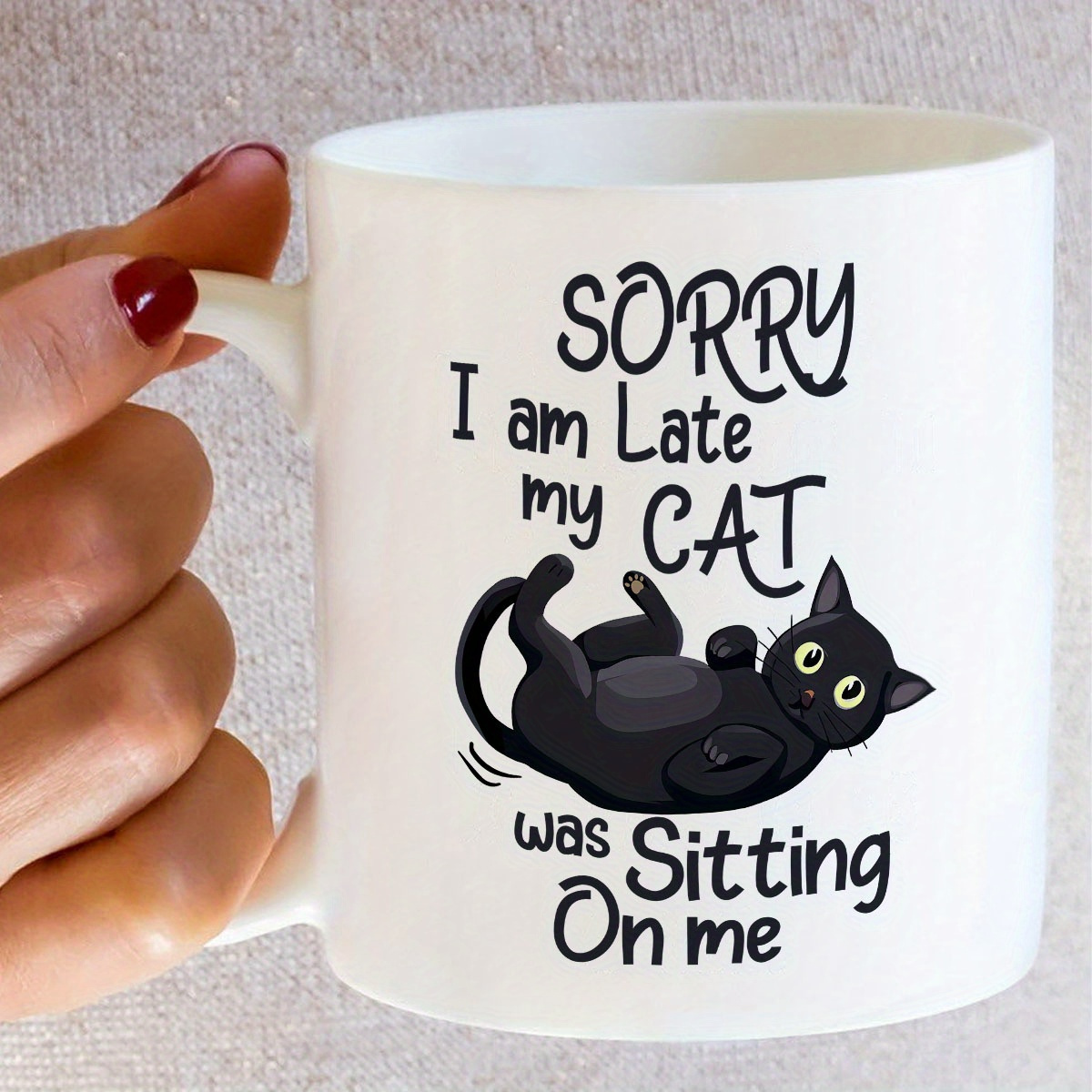 1 Funny Cat Shaped Ceramic Mug - Coffee Tea With Me incelemesi ve fiyatı