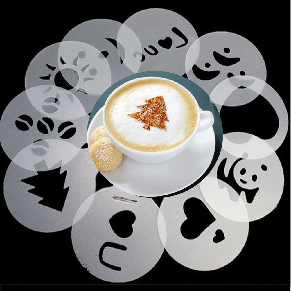 16Pcs Coffee Art Stencils Temp - Coffee Stencil Art incelemesi ve fiyatı