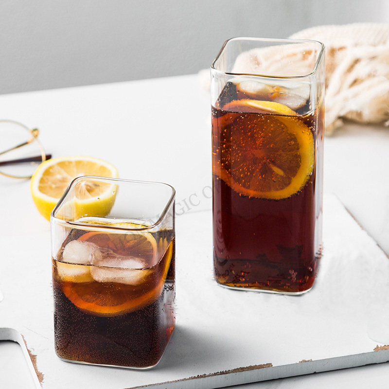 6/4/2/1Pcs Square Glass Cup Co - Juice Tea Coffee incelemesi ve fiyatı