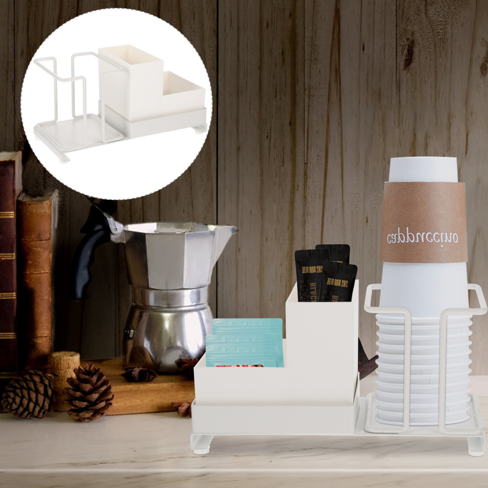 Holder For Countertop With Sto - Coffee Tea Sugar incelemesi ve fiyatı