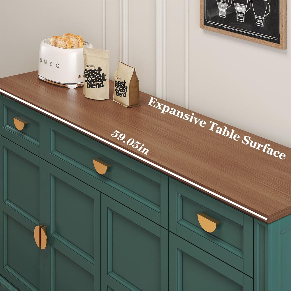 60 Large Buffet Sideboard Cabi - Coffee & Tea Garden Lincoln Menu incelemesi ve fiyatı