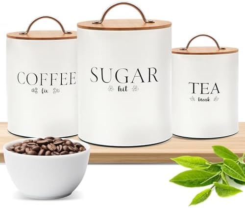 D'Lifeful 3PC Airtight Tea Cof - Coffee Tea Canister Set incelemesi ve fiyatı
