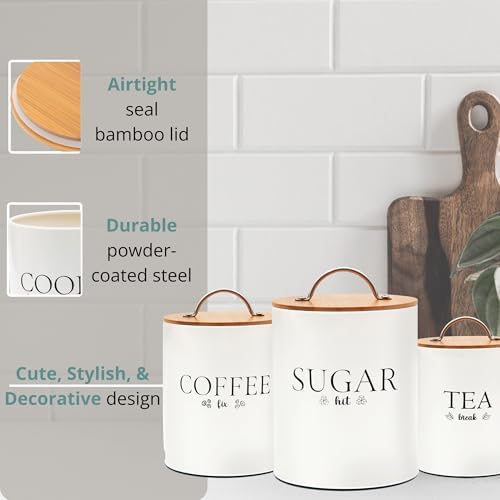 D'Lifeful 3PC Airtight Tea Cof - Coffee Tea Canister Set incelemesi ve fiyatı