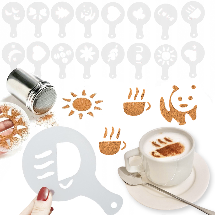 16pcs Coffee Latte Art Stencil - Coffee Stencil Art incelemesi ve fiyatı