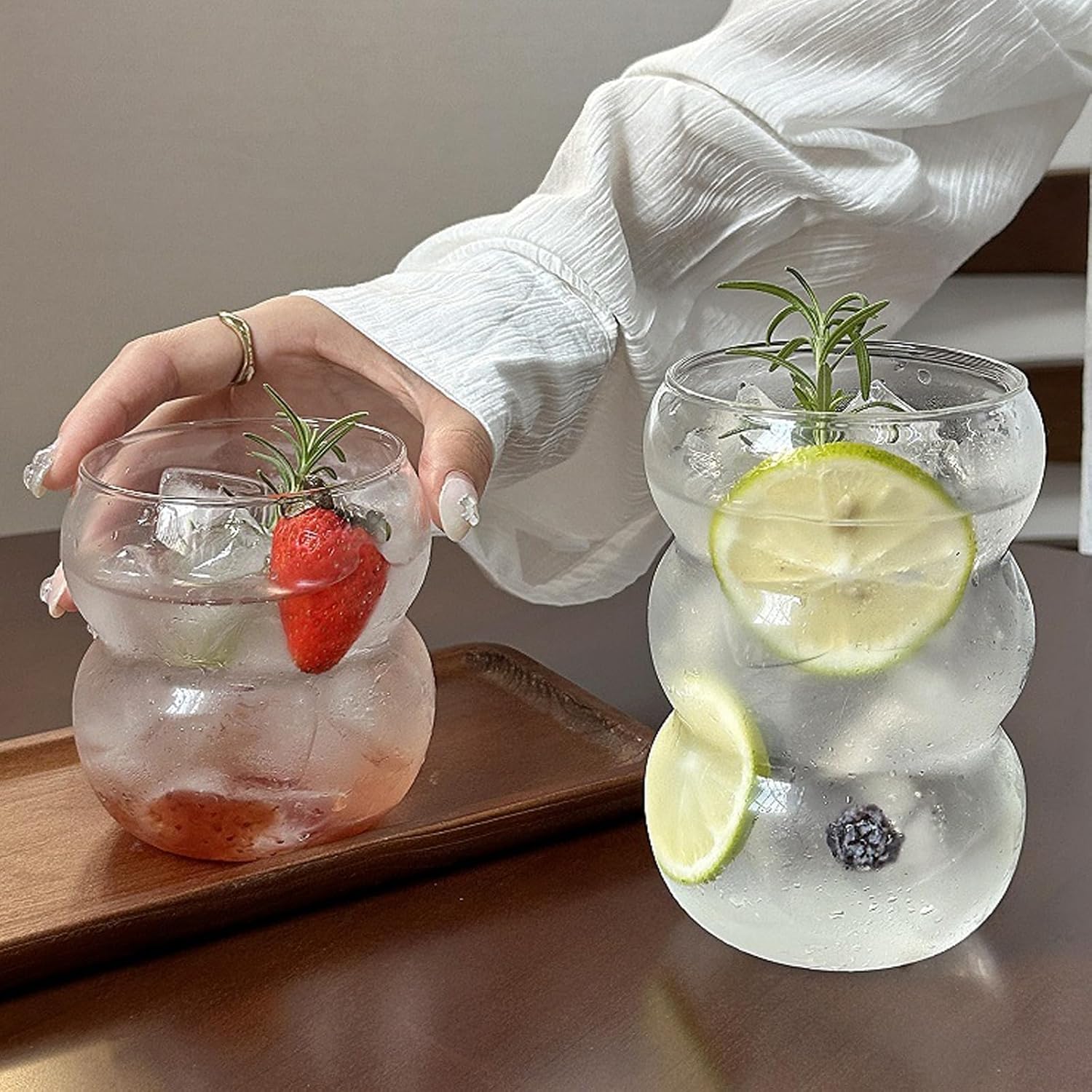 Ribbed Glass Water Tumbler, Wa - Juice Tea Coffee incelemesi ve fiyatı
