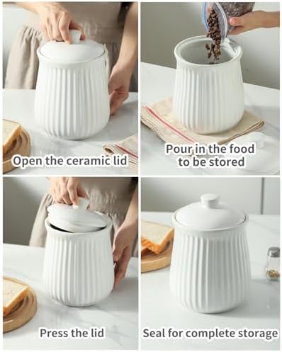 HASENSE 35 oz Airtight Kitchen - Coffee Tea Canister Set incelemesi ve fiyatı