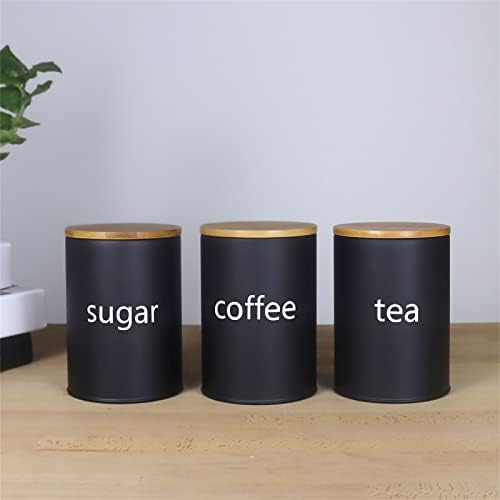 SOTECH Black Metal Kitchen Can - Coffee Tea Canister Set incelemesi ve fiyatı