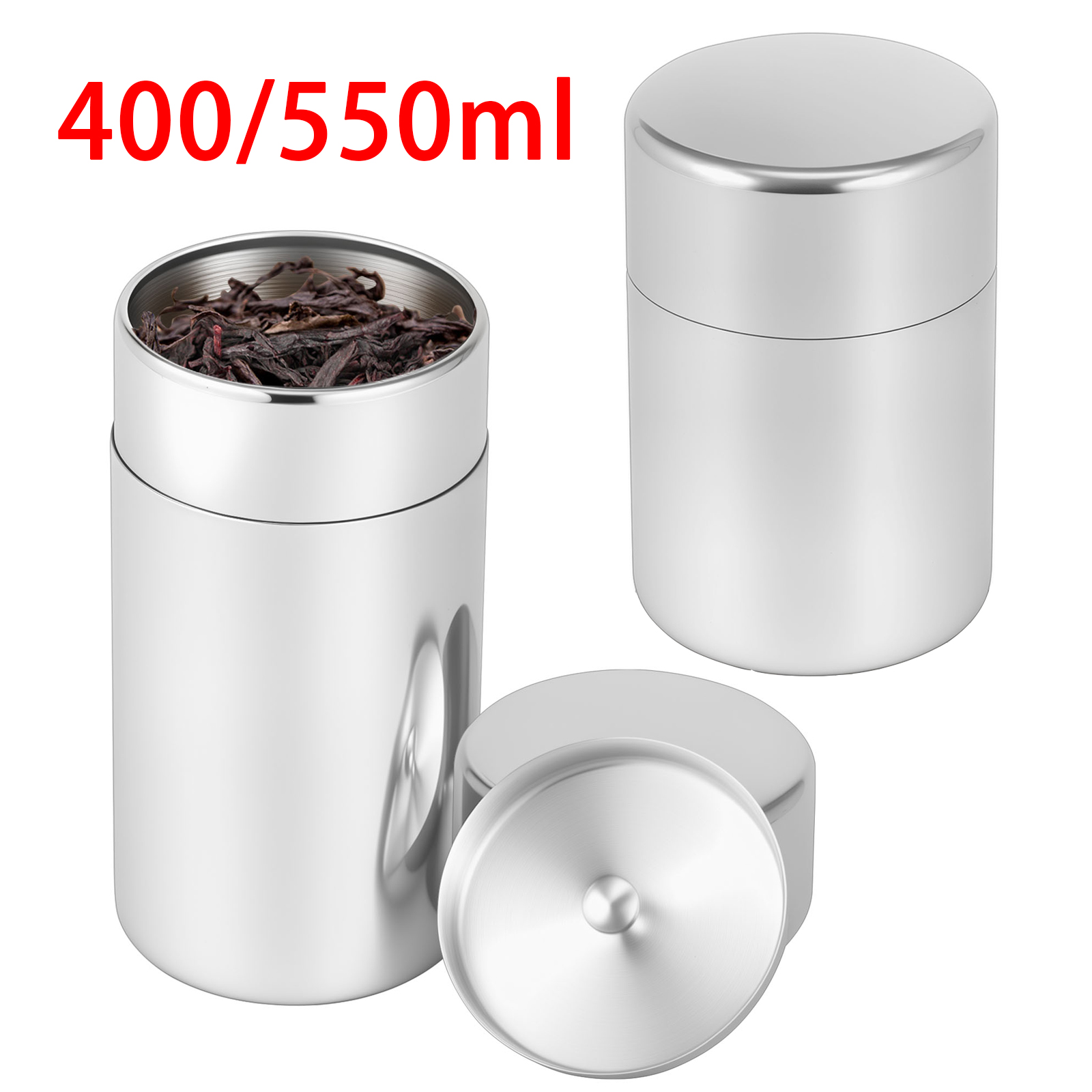 Stainless Steel Tea Leaf Tins  - Coffee Tea Sugar Canisters incelemesi ve fiyatı